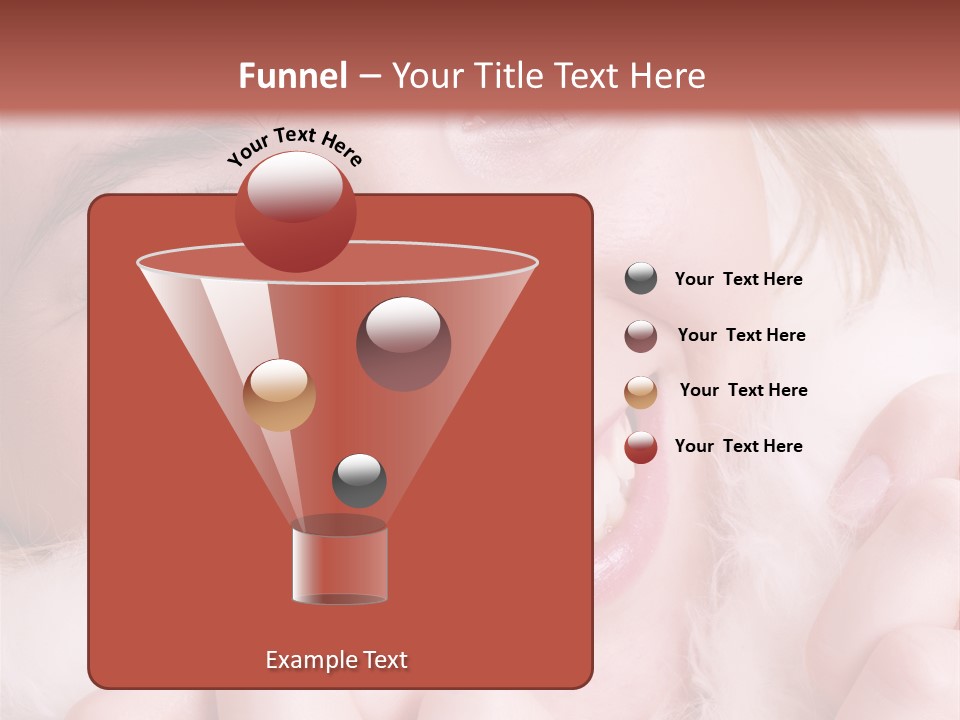 Closeup Of Young Beautiful Girl, Wearing Wool Winter Hat And Scarf PowerPoint Template