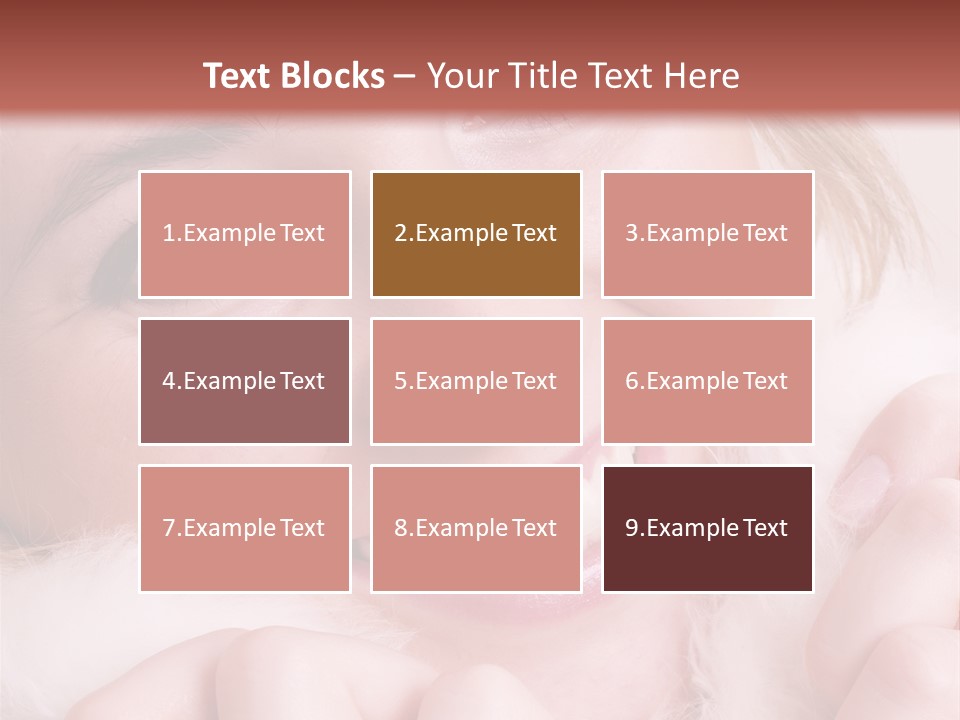 Closeup Of Young Beautiful Girl, Wearing Wool Winter Hat And Scarf PowerPoint Template