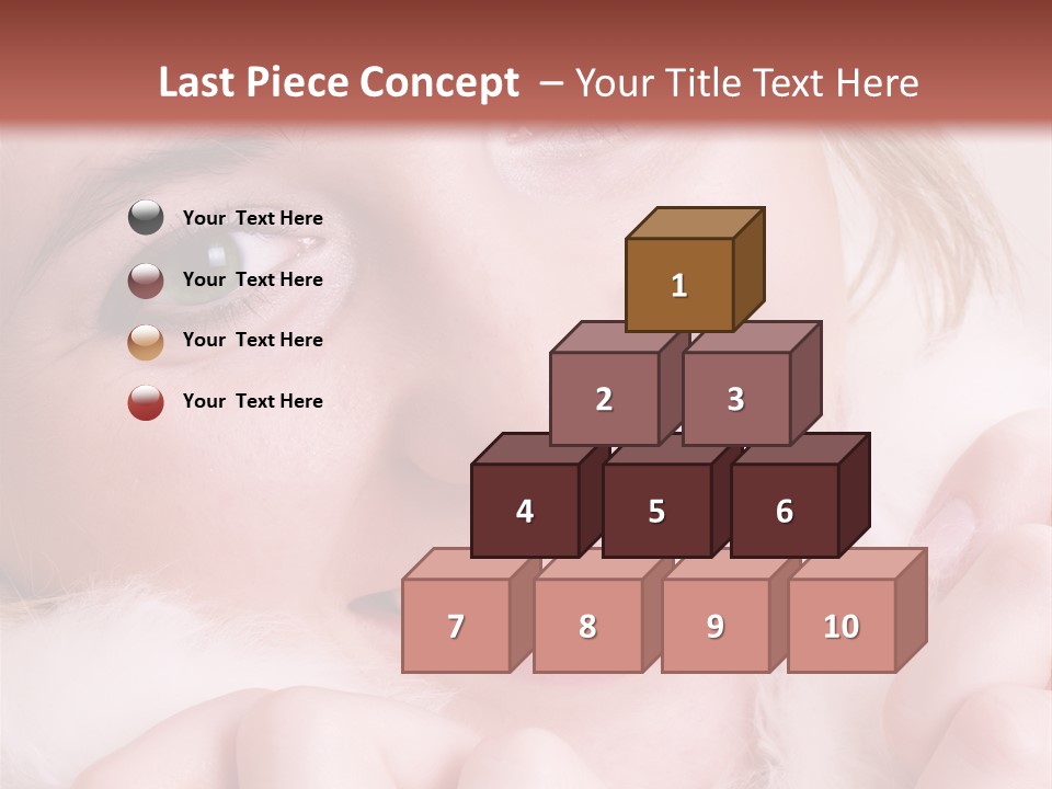 Closeup Of Young Beautiful Girl, Wearing Wool Winter Hat And Scarf PowerPoint Template