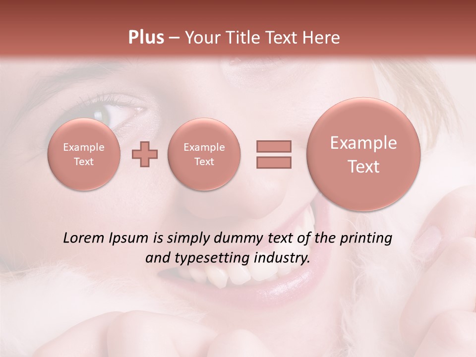 Closeup Of Young Beautiful Girl, Wearing Wool Winter Hat And Scarf PowerPoint Template