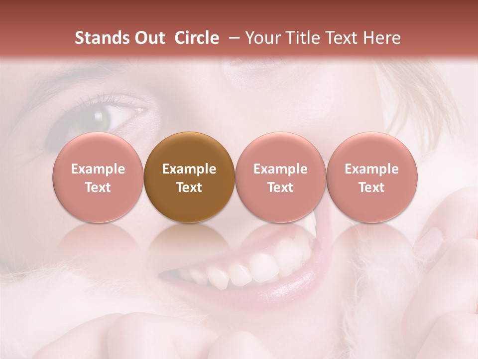 Closeup Of Young Beautiful Girl, Wearing Wool Winter Hat And Scarf PowerPoint Template