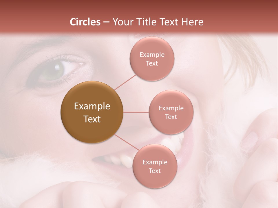 Closeup Of Young Beautiful Girl, Wearing Wool Winter Hat And Scarf PowerPoint Template