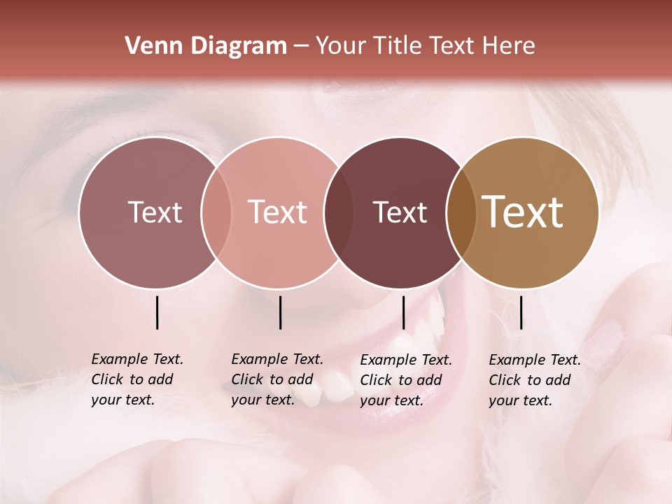 Closeup Of Young Beautiful Girl, Wearing Wool Winter Hat And Scarf PowerPoint Template