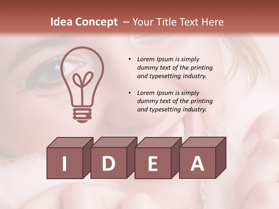 Closeup Of Young Beautiful Girl, Wearing Wool Winter Hat And Scarf PowerPoint Template