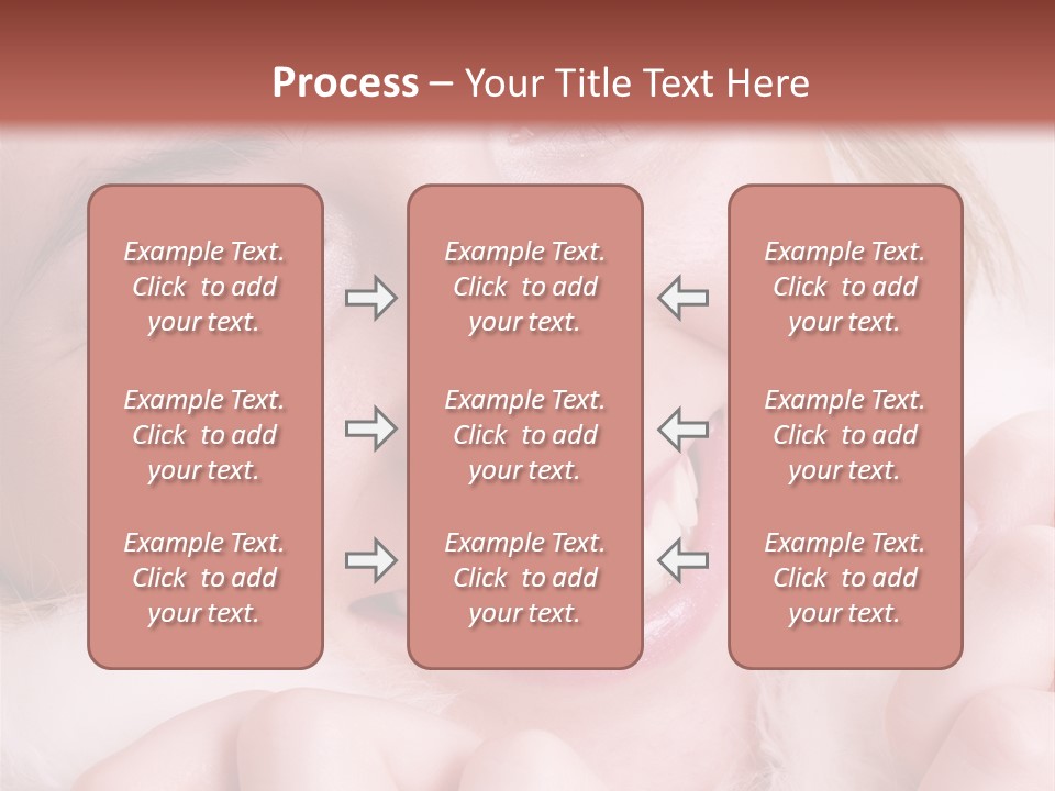 Closeup Of Young Beautiful Girl, Wearing Wool Winter Hat And Scarf PowerPoint Template