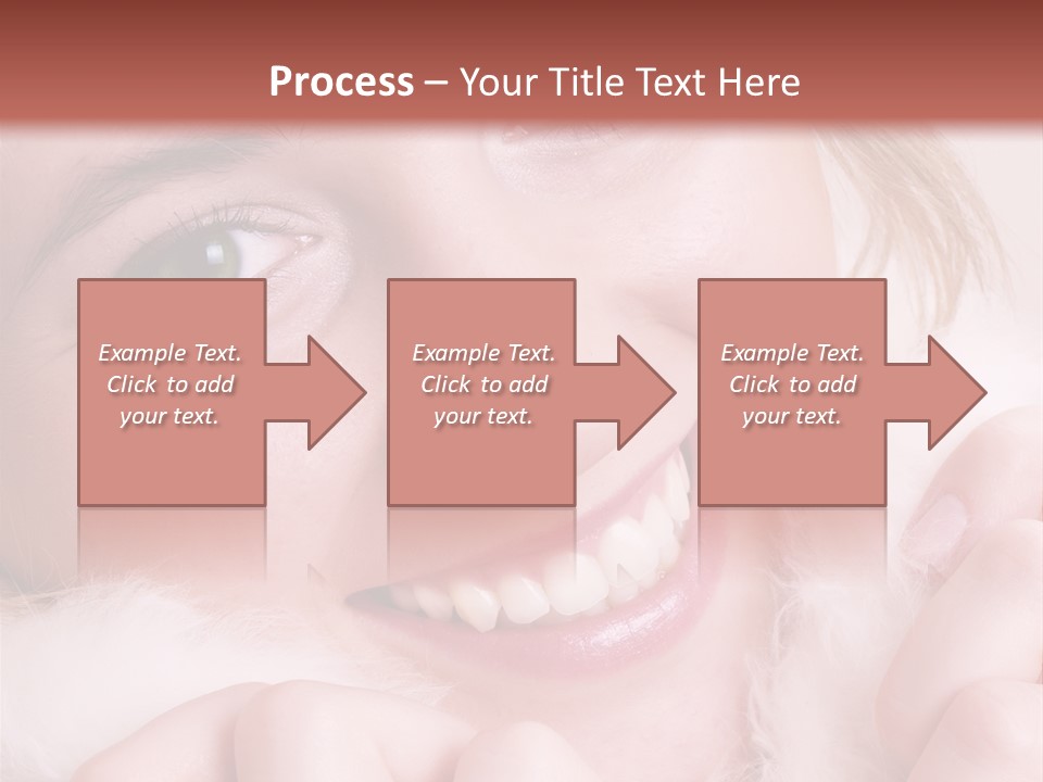 Closeup Of Young Beautiful Girl, Wearing Wool Winter Hat And Scarf PowerPoint Template