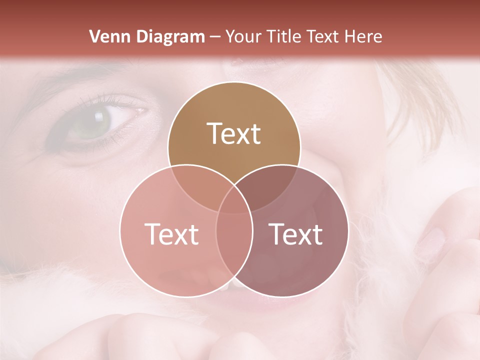 Closeup Of Young Beautiful Girl, Wearing Wool Winter Hat And Scarf PowerPoint Template