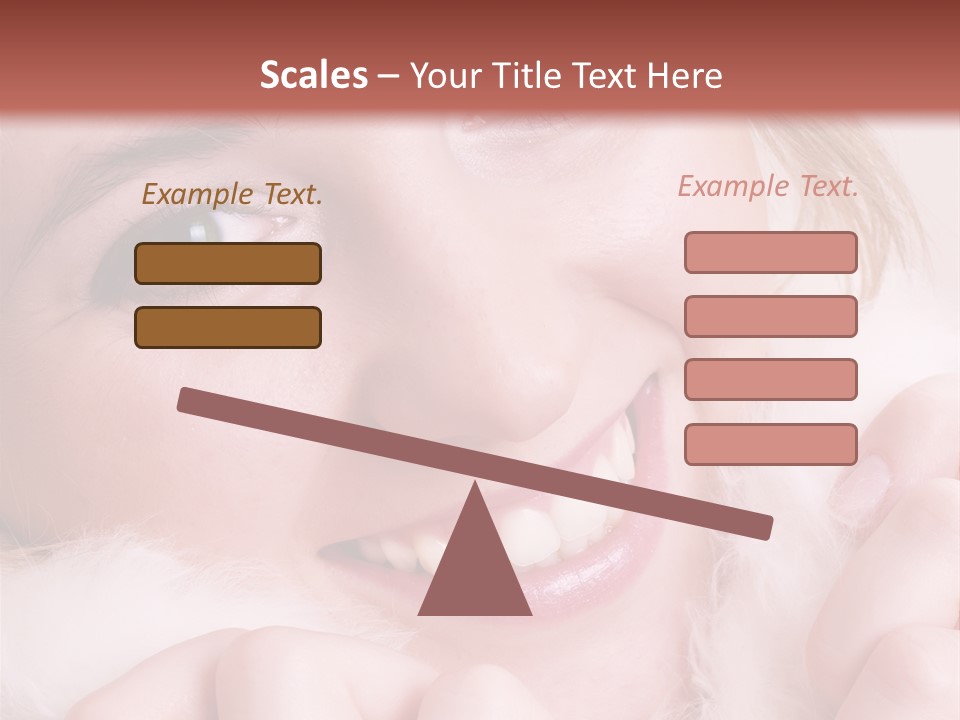 Closeup Of Young Beautiful Girl, Wearing Wool Winter Hat And Scarf PowerPoint Template