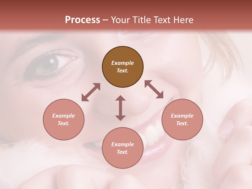 Closeup Of Young Beautiful Girl, Wearing Wool Winter Hat And Scarf PowerPoint Template