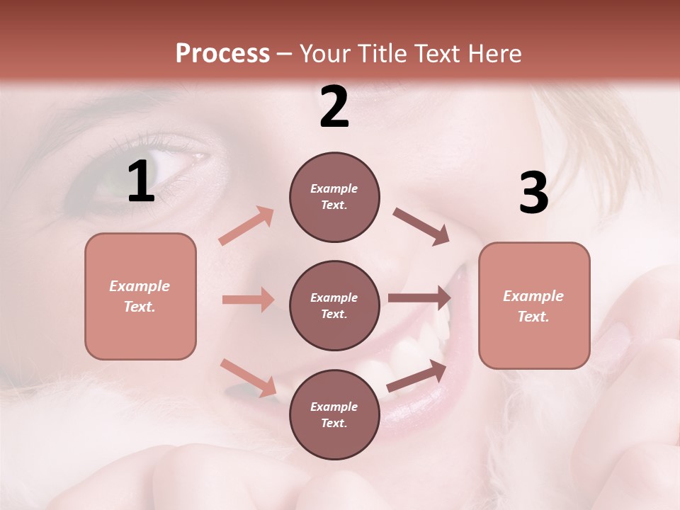 Closeup Of Young Beautiful Girl, Wearing Wool Winter Hat And Scarf PowerPoint Template