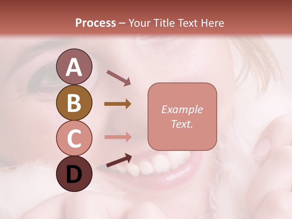 Closeup Of Young Beautiful Girl, Wearing Wool Winter Hat And Scarf PowerPoint Template