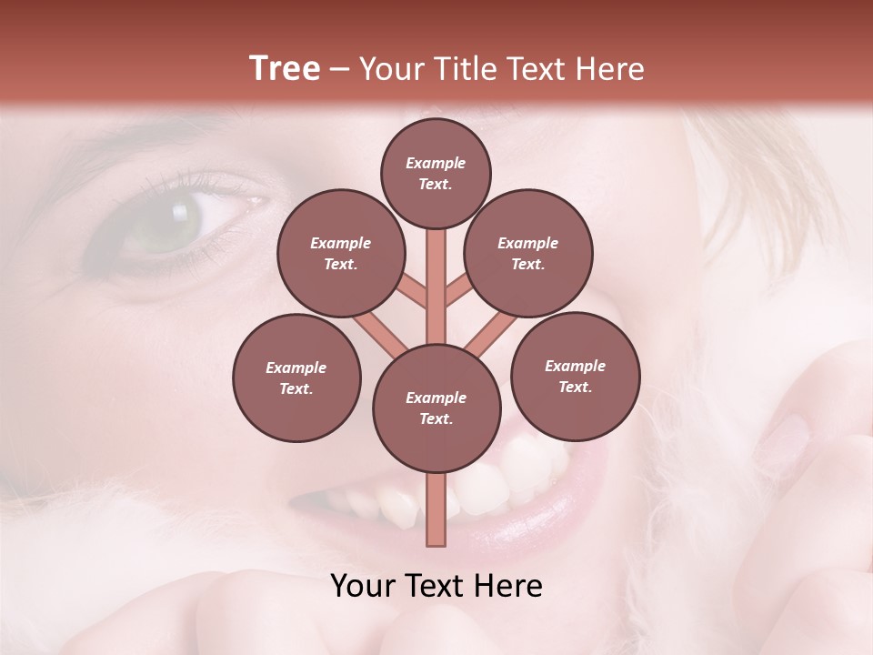 Closeup Of Young Beautiful Girl, Wearing Wool Winter Hat And Scarf PowerPoint Template