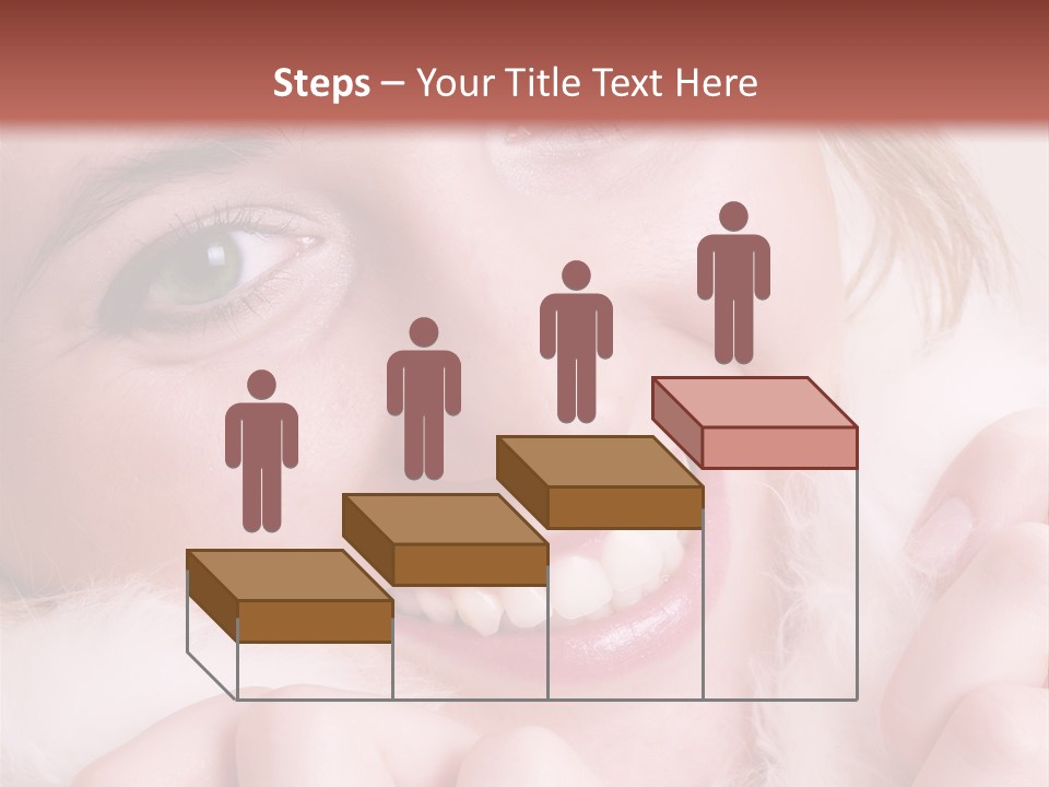 Closeup Of Young Beautiful Girl, Wearing Wool Winter Hat And Scarf PowerPoint Template