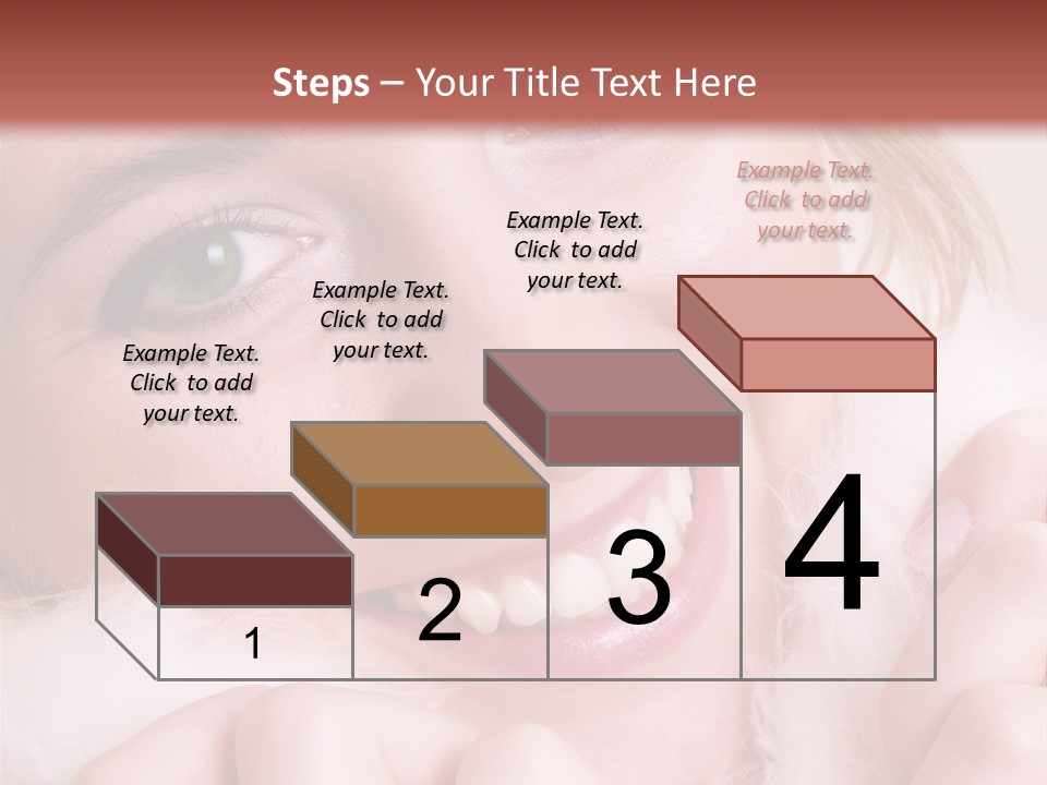 Closeup Of Young Beautiful Girl, Wearing Wool Winter Hat And Scarf PowerPoint Template