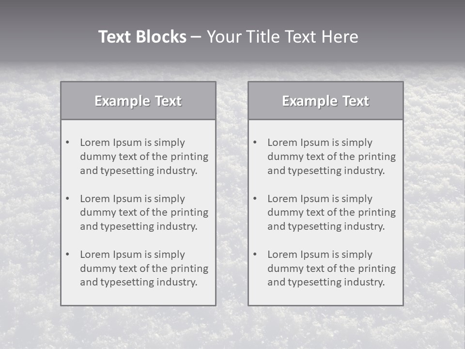 Freshly Fallen New Snow In Minnesota At Dawn. PowerPoint Template