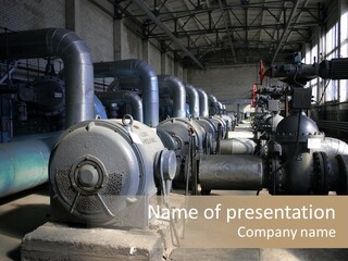 Inside Old Thermal Power Station PowerPoint Template