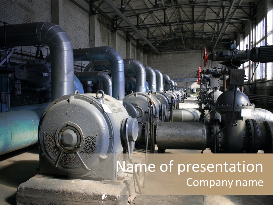Inside Old Thermal Power Station PowerPoint Template