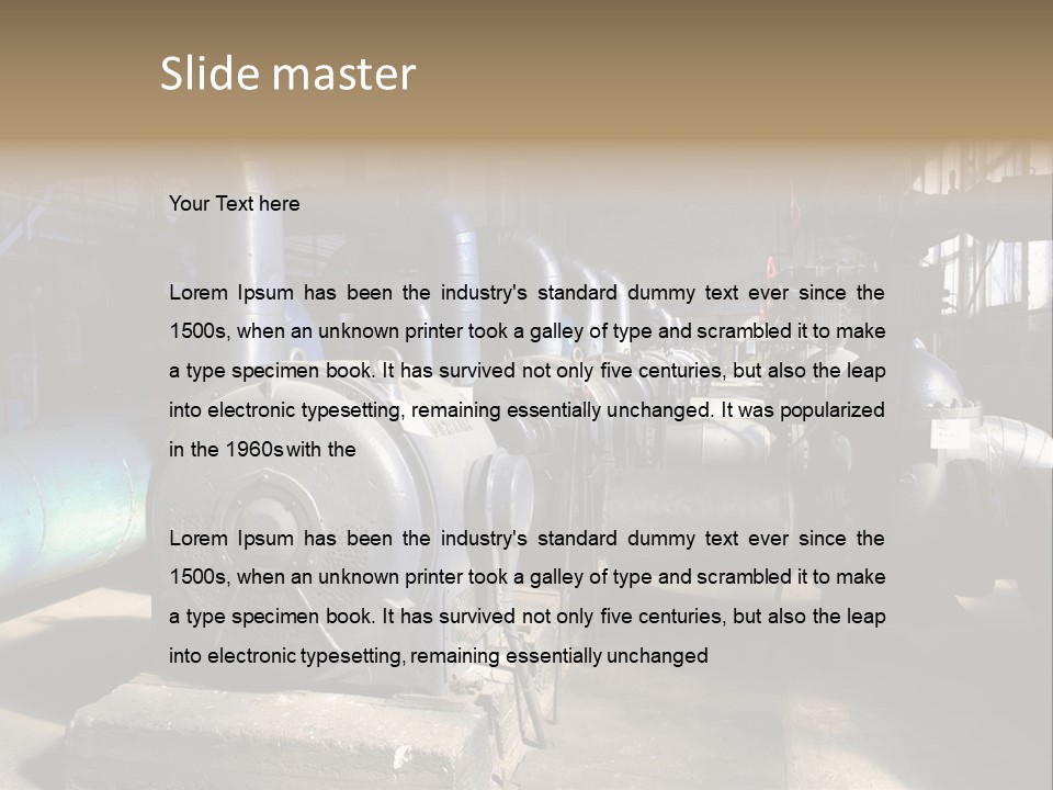 Inside Old Thermal Power Station PowerPoint Template