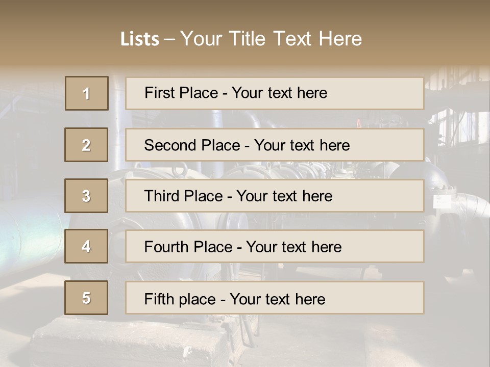 Inside Old Thermal Power Station PowerPoint Template