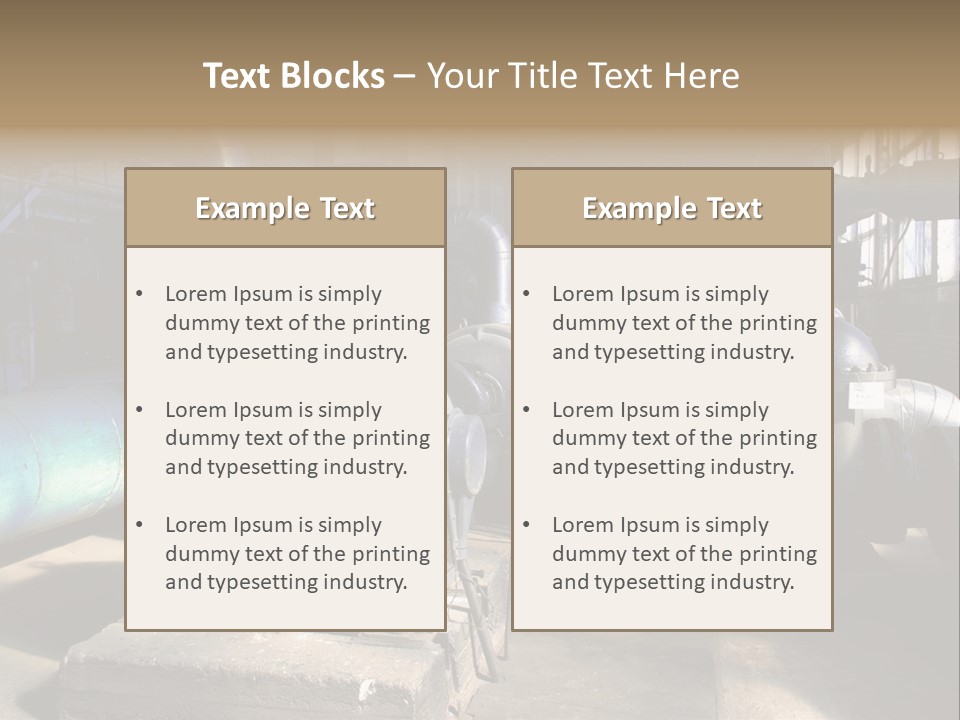 Inside Old Thermal Power Station PowerPoint Template