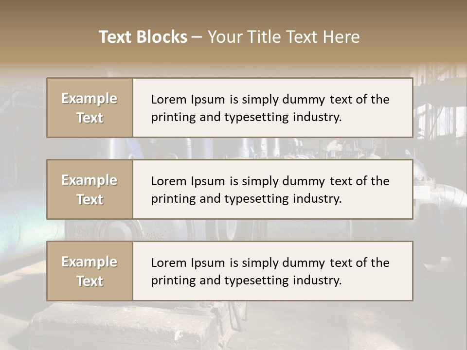 Inside Old Thermal Power Station PowerPoint Template