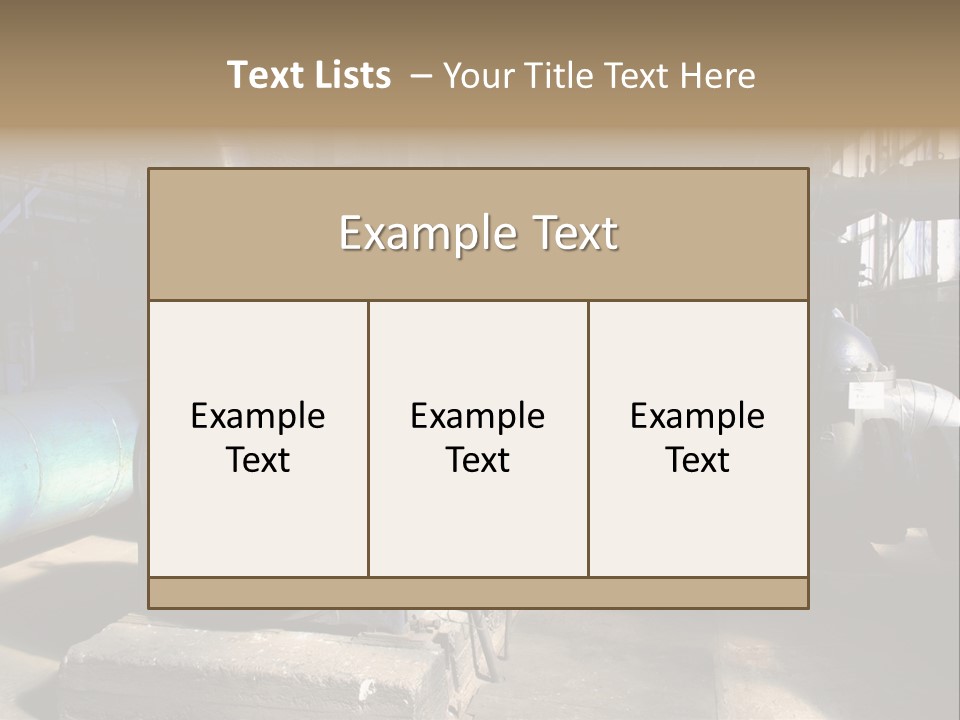 Inside Old Thermal Power Station PowerPoint Template