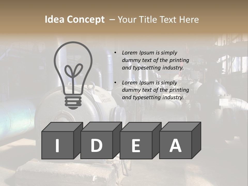 Inside Old Thermal Power Station PowerPoint Template