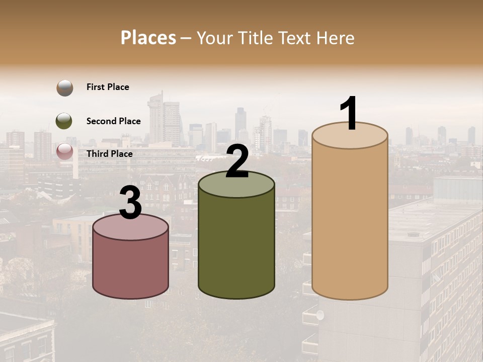 View From Elephant And Castle Aria, London PowerPoint Template