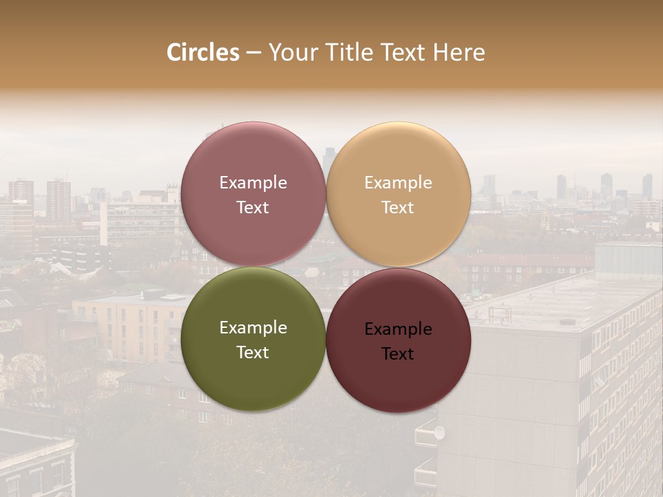 View From Elephant And Castle Aria, London PowerPoint Template