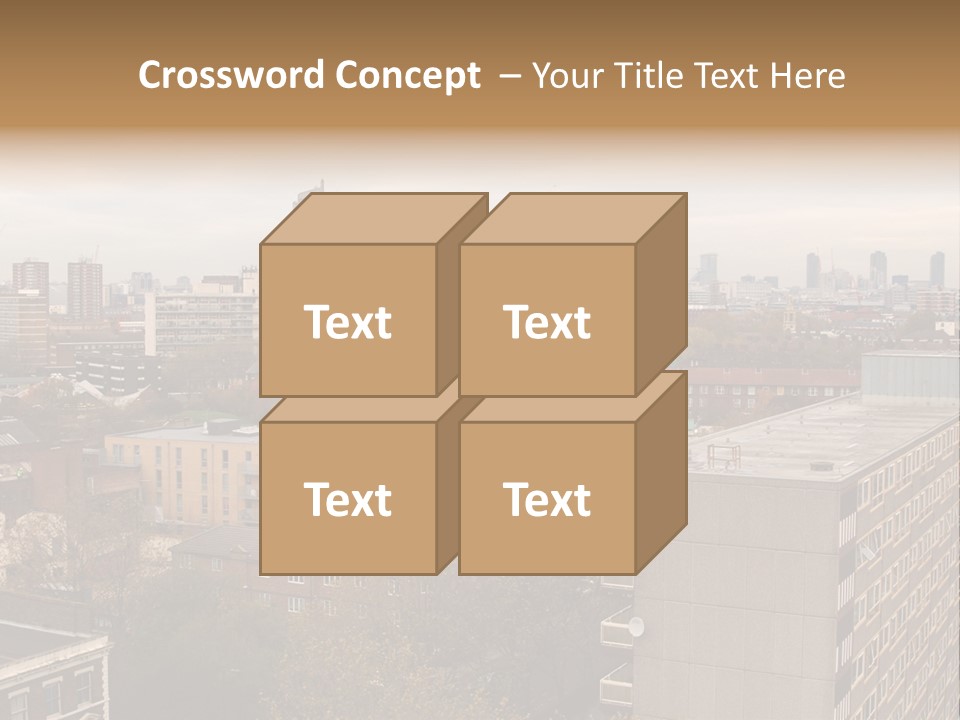 View From Elephant And Castle Aria, London PowerPoint Template