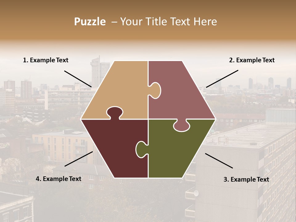 View From Elephant And Castle Aria, London PowerPoint Template