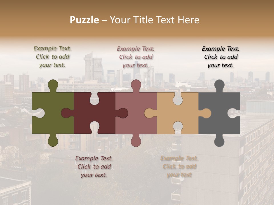 View From Elephant And Castle Aria, London PowerPoint Template