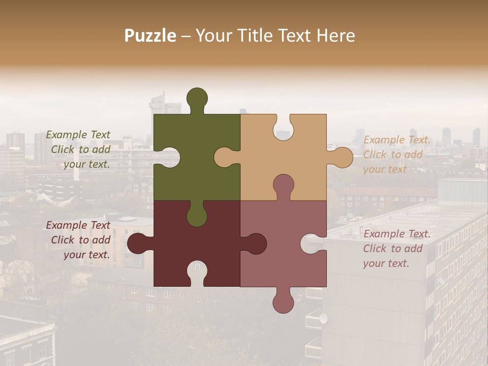 View From Elephant And Castle Aria, London PowerPoint Template