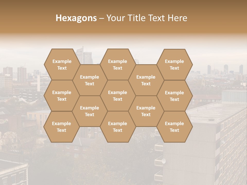 View From Elephant And Castle Aria, London PowerPoint Template