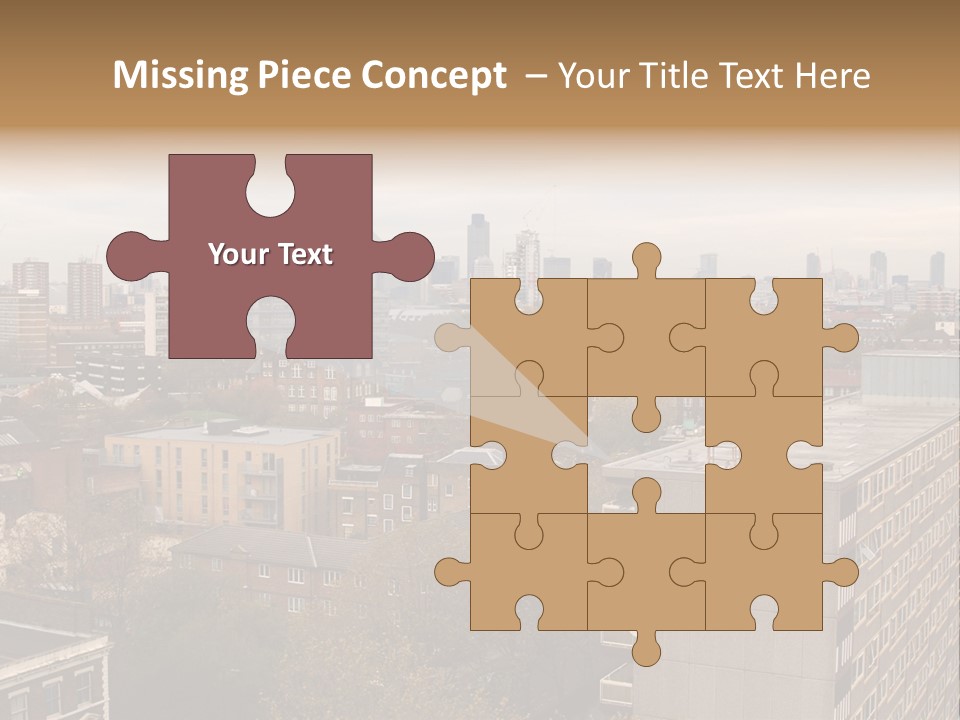 View From Elephant And Castle Aria, London PowerPoint Template