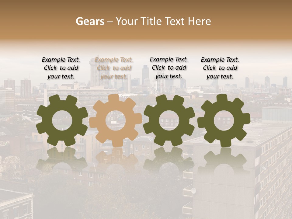 View From Elephant And Castle Aria, London PowerPoint Template