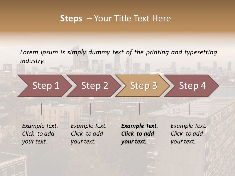 View From Elephant And Castle Aria, London PowerPoint Template