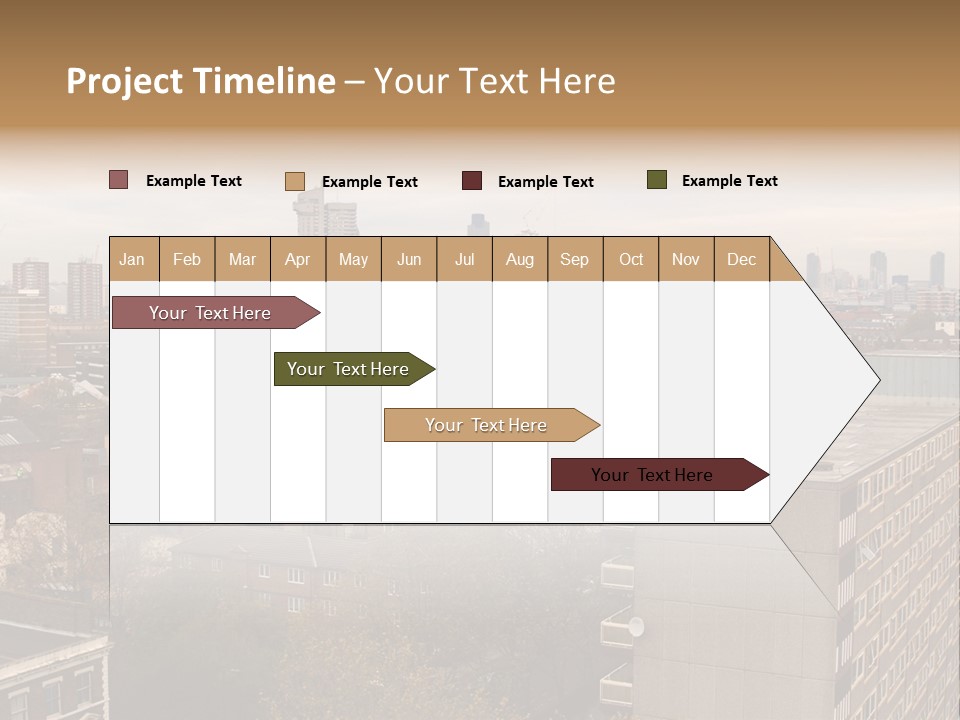 View From Elephant And Castle Aria, London PowerPoint Template