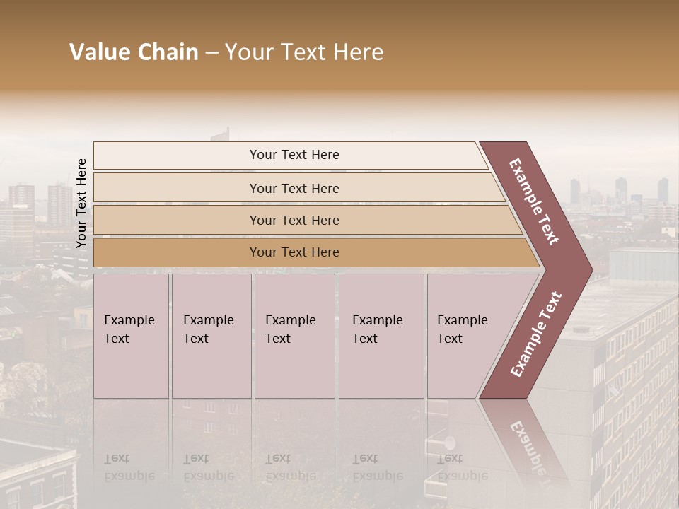 View From Elephant And Castle Aria, London PowerPoint Template
