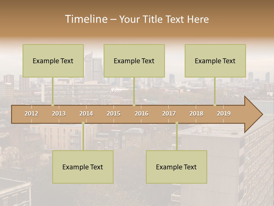View From Elephant And Castle Aria, London PowerPoint Template