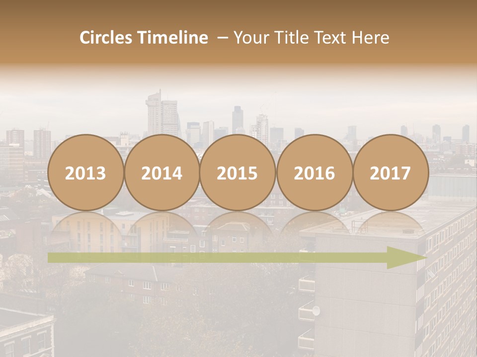 View From Elephant And Castle Aria, London PowerPoint Template