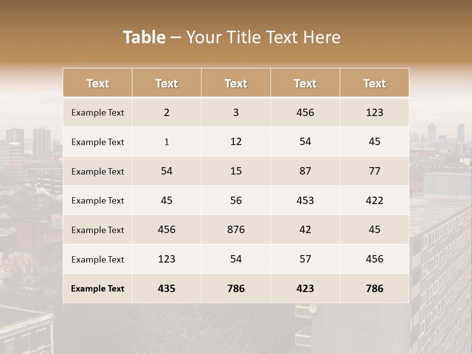View From Elephant And Castle Aria, London PowerPoint Template
