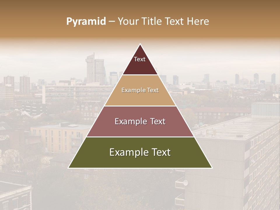 View From Elephant And Castle Aria, London PowerPoint Template