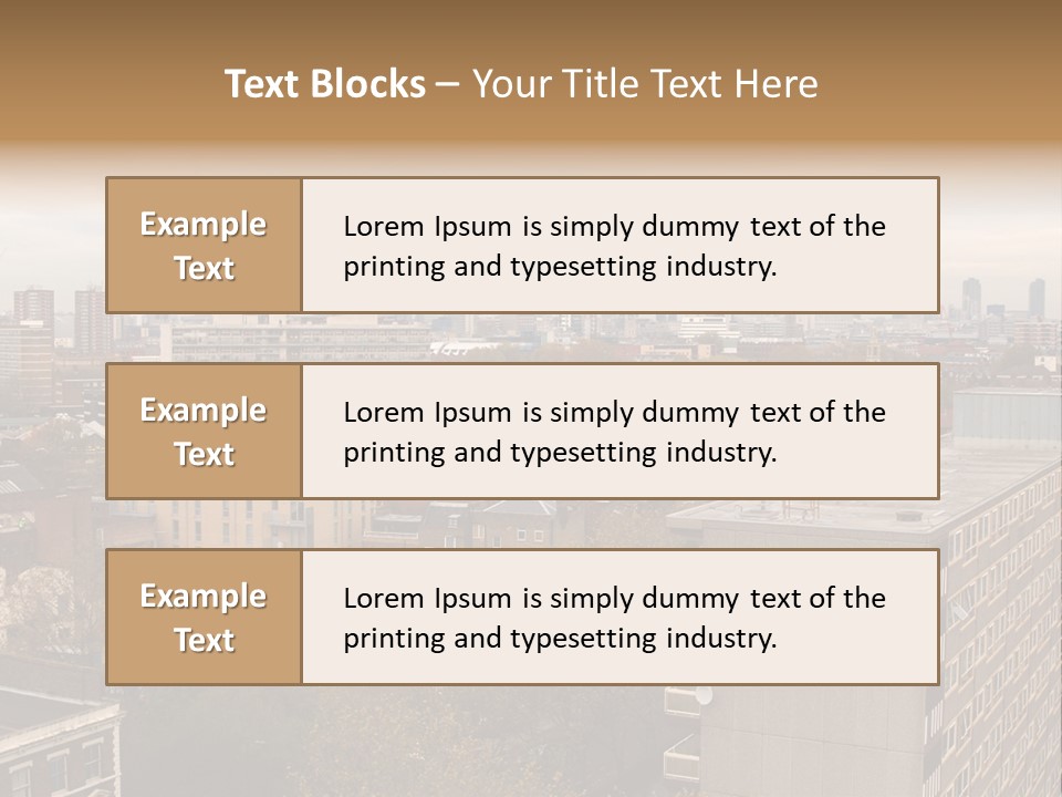 View From Elephant And Castle Aria, London PowerPoint Template
