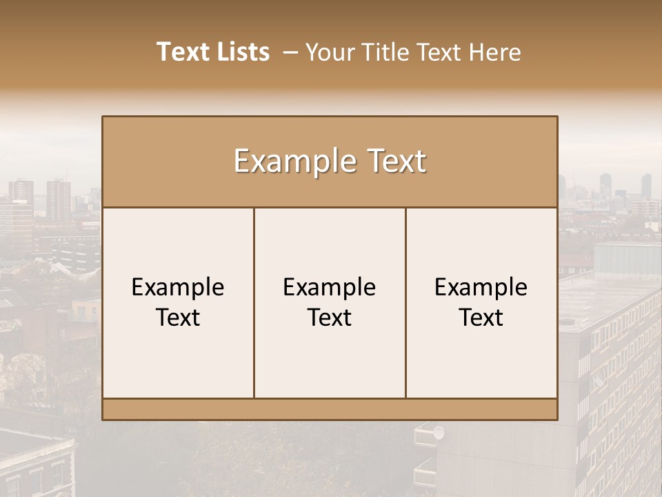 View From Elephant And Castle Aria, London PowerPoint Template