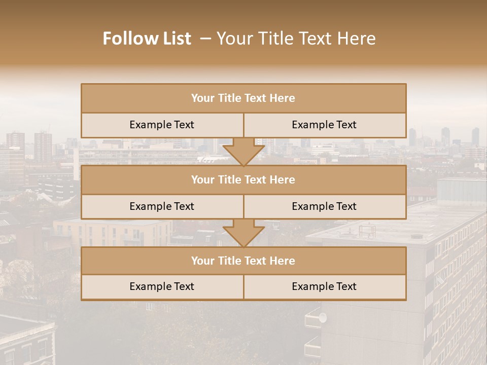 View From Elephant And Castle Aria, London PowerPoint Template