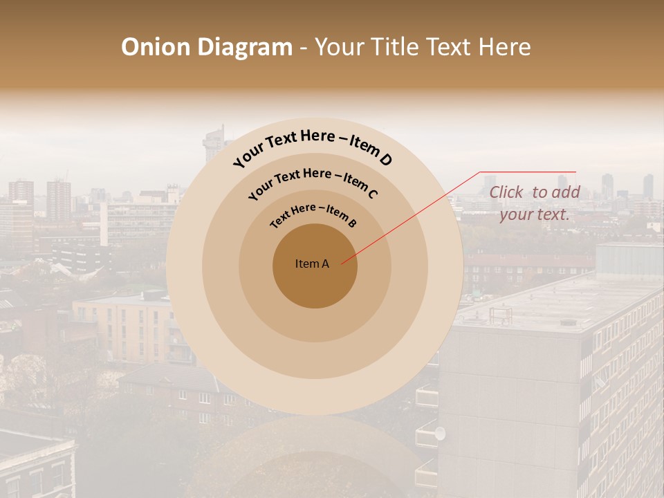 View From Elephant And Castle Aria, London PowerPoint Template