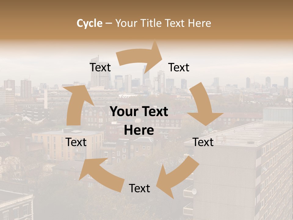 View From Elephant And Castle Aria, London PowerPoint Template
