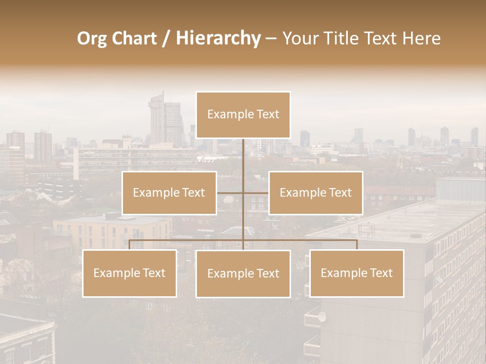 View From Elephant And Castle Aria, London PowerPoint Template