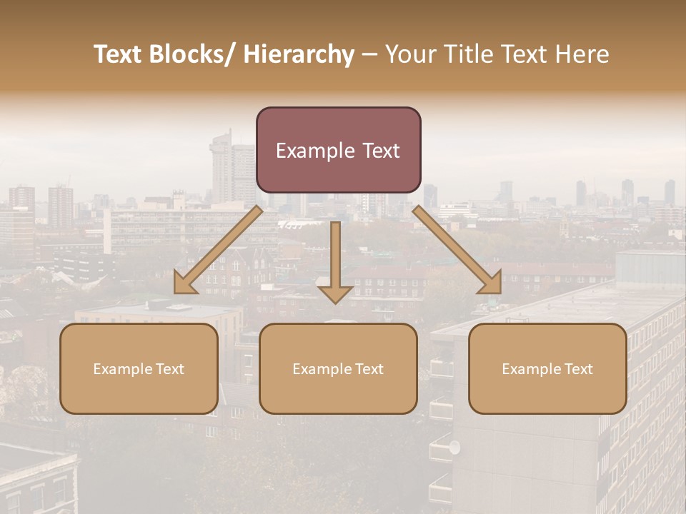 View From Elephant And Castle Aria, London PowerPoint Template